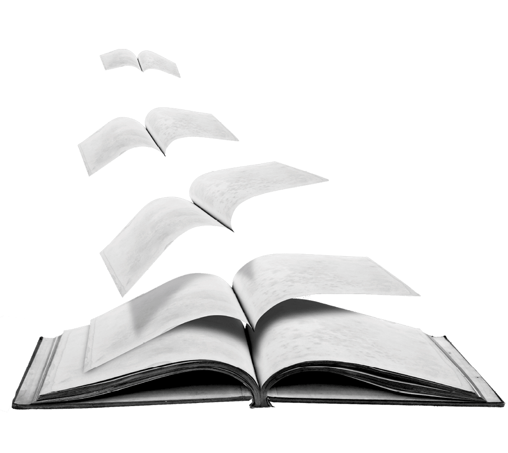 Open flying old books